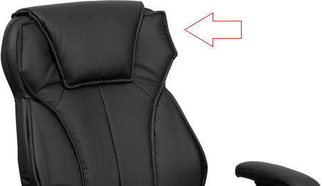 帶靠背和頭枕的椅子。