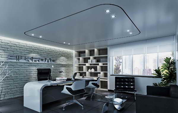 時尚現(xiàn)代風(fēng)格的總監(jiān)辦公室之總監(jiān)辦公桌的搭配設(shè)計賞析