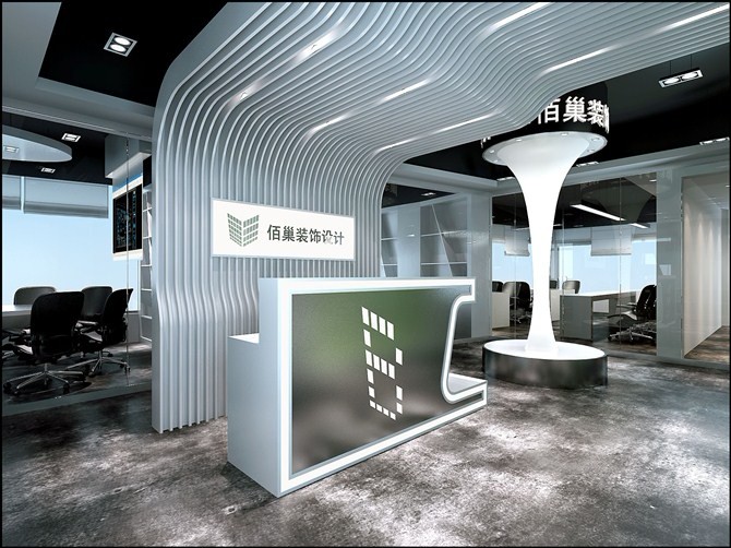 兼?zhèn)洮F(xiàn)代感時尚感的公司前臺圖片案例賞析